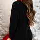 Black Corded MERRY Graphic Long Sleeve Top and Shorts Set