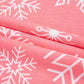 Pink Christmas Snowflake Print Two Piece Loungewear