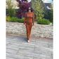 Bodycon Maxi Dress Copper - Sokayaa