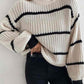 Acrylic striped sweater - 1720