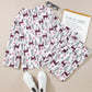 White Christmas Printed Shirt and Pants Pajama Set