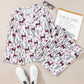 White Christmas Printed Shirt and Pants Pajama Set