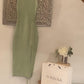Knitted Ruched Side Dress - Sokayaa