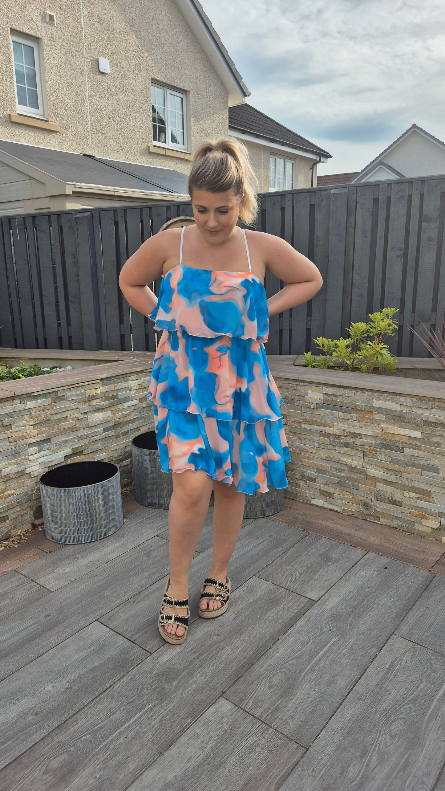 Blue Ruffle Dress