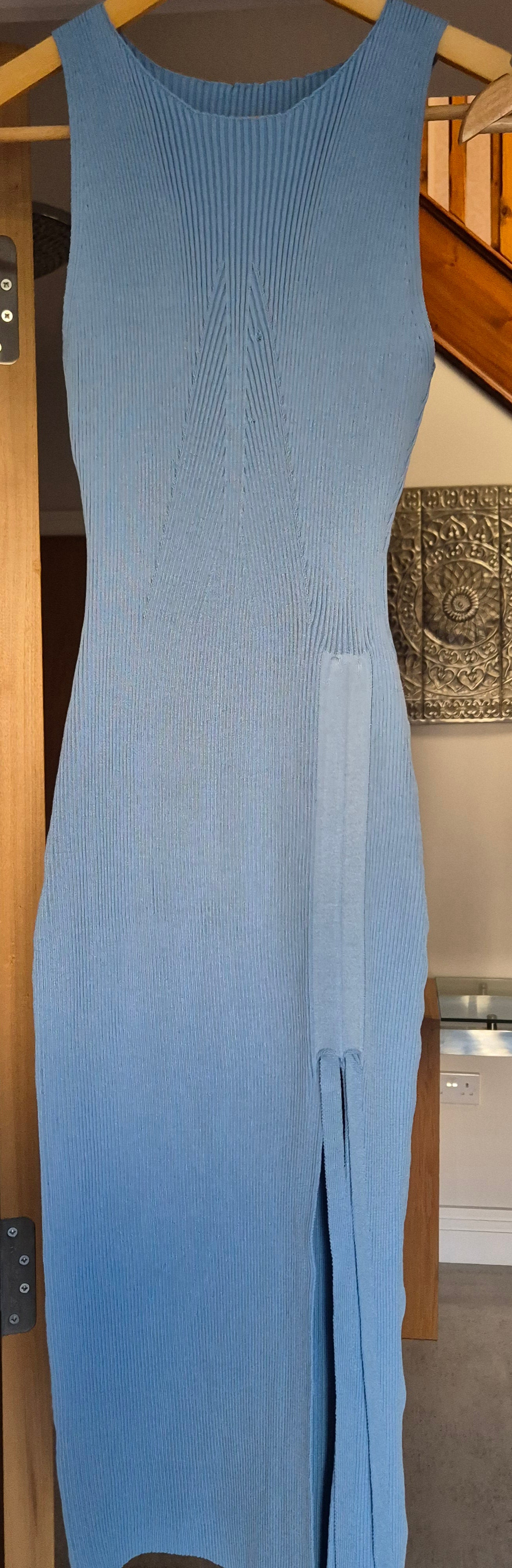 Knitted Ruched Side Dress