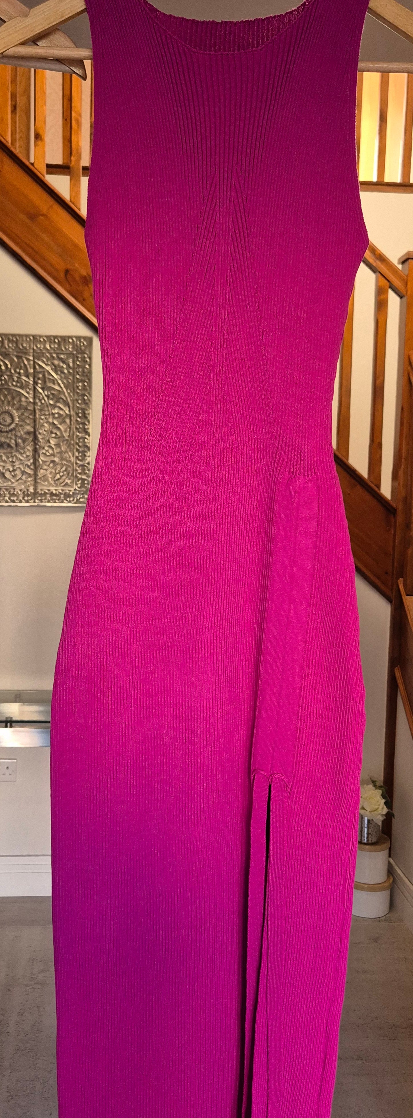 Knitted Ruched Side Dress